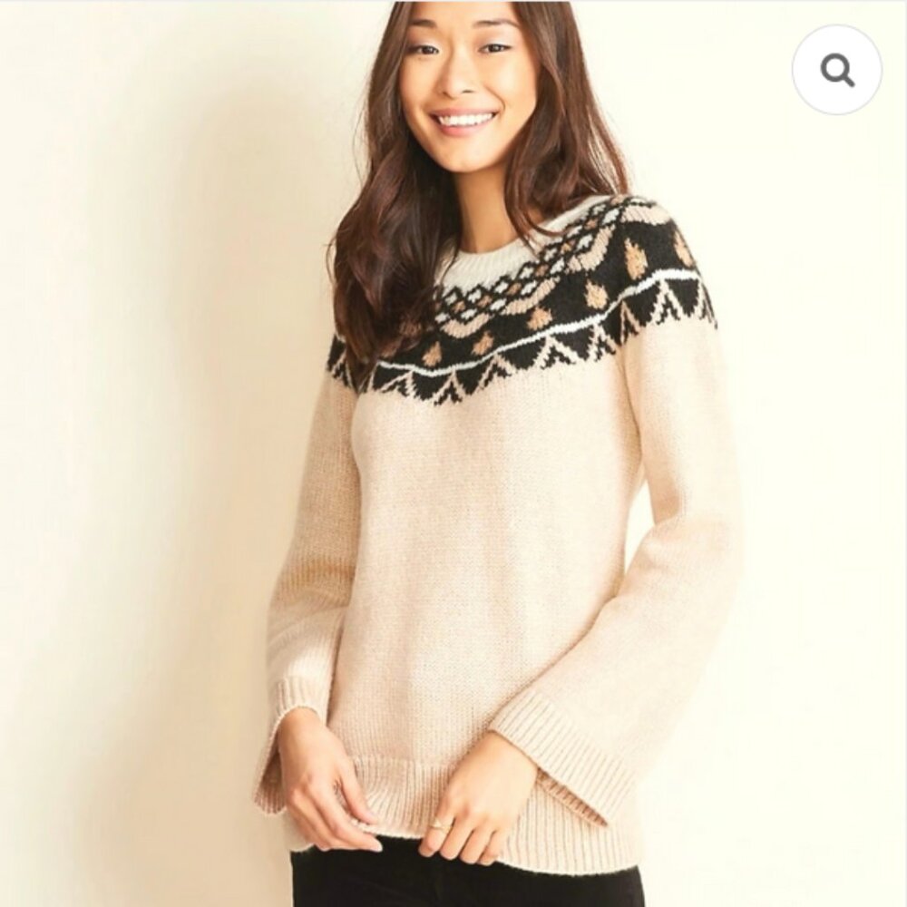 Ann Taylor Fair Isle Sweater Wool Blend